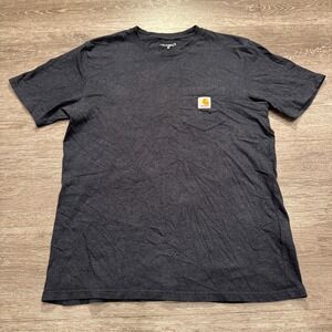 Carhartt‎ Shirt Mens Medium Gray Original Fit Crewneck Short Sleeve Pocket Logo